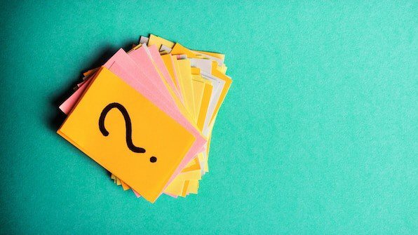 Question mark post-its