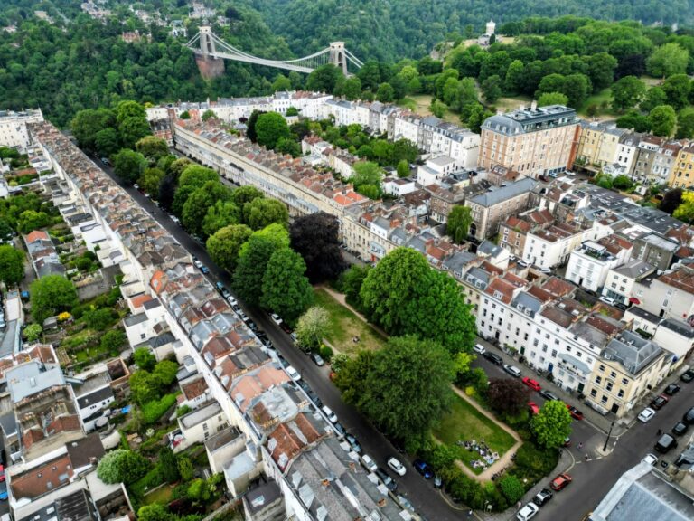 bristol houses aerial shot